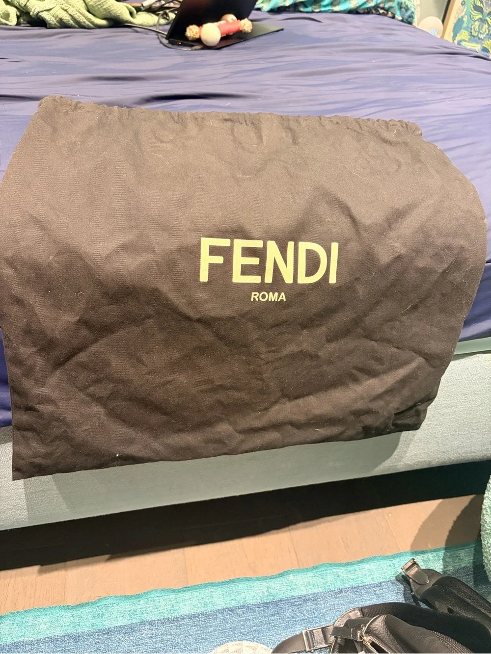 Fendi “Rainbow” Studded Leather Backpack – Black with Multicolor Studs